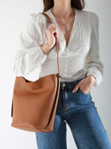 Shoulderbag Backpack M Cavalier Leather Etrier Beige cavalier ECLR126M-vue-porte