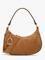 Shoulder Bag Altesse Suede Leather Etrier Beige altesse suede EASU017M