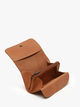 Coin Purse Oil Leather Etrier Brown oil EOIL650-vue-porte