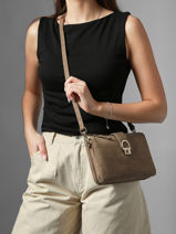 Sac Bandouli�re Equestre Croco Cuir Etrier Marron equestre croco EECQ0143-vue-porte