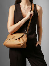 Shoulder Bag Shadow Leather Etrier Yellow shadow ESHA163M-vue-porte