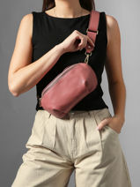 Medium Leather Tradition Belt Bag Etrier Pink tradition ETRA022M-vue-porte