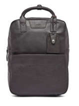 Sac  Dos Business Flandres 2 Compartiments Cuir Etrier Marron flandres EFLA8272