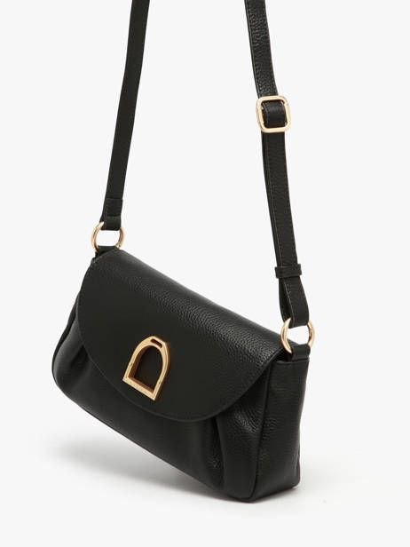 Shoulder Strap Crossbody Bag Shadow Leather Etrier Black shadow ESHA163S other view 3