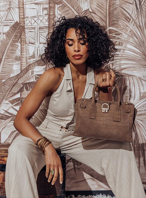 Handbag S Equestre croco